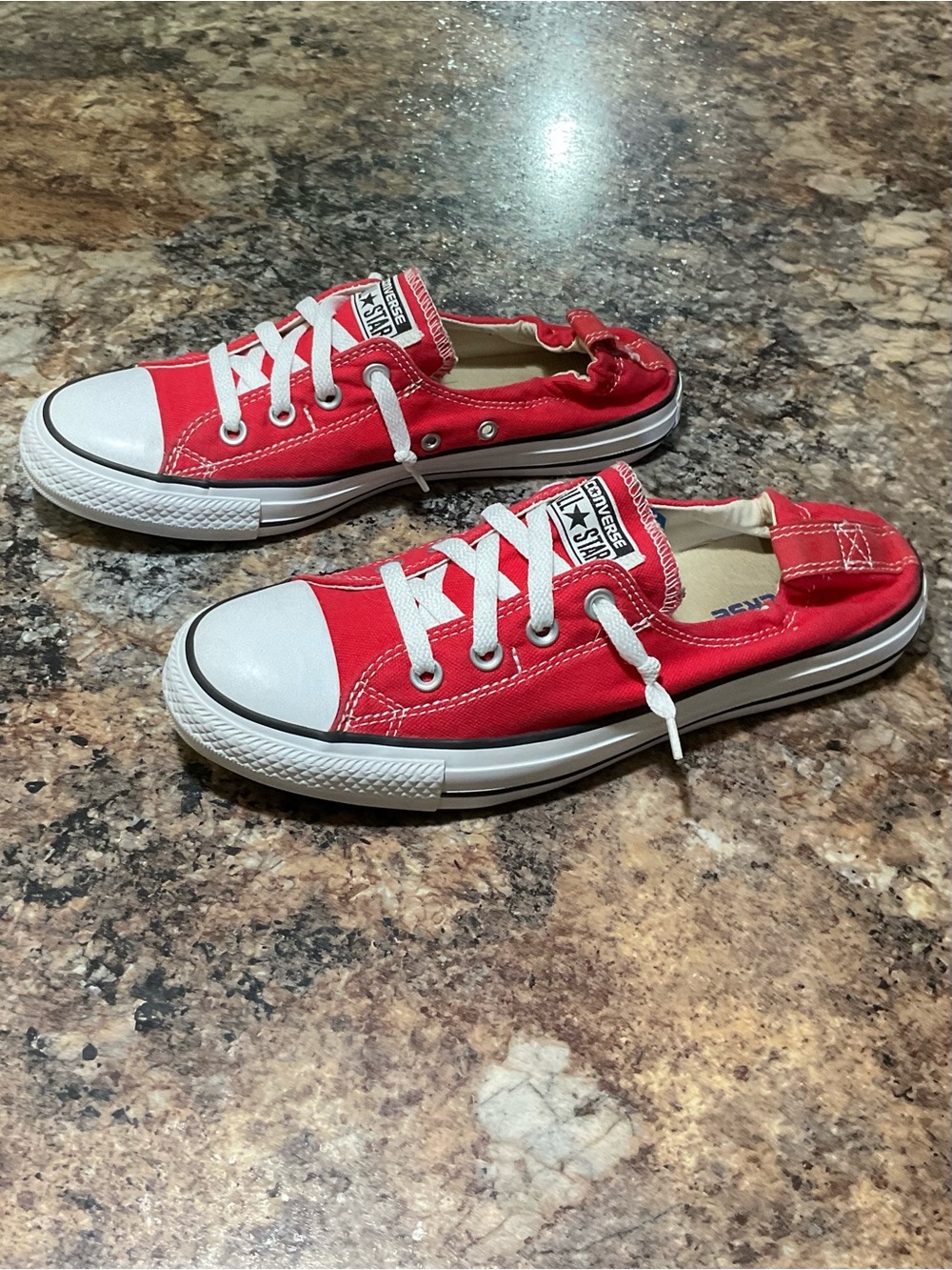 Converse Chuck Taylor All Star Shoreline Red Slip On Sneakers Women’s Size 10 - Picture 3 of 6